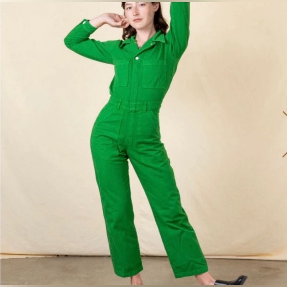 Big Bud Press Longsleeve Jumpsuit in Forest Green